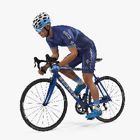 Bicyclist on Road Bike 3D model